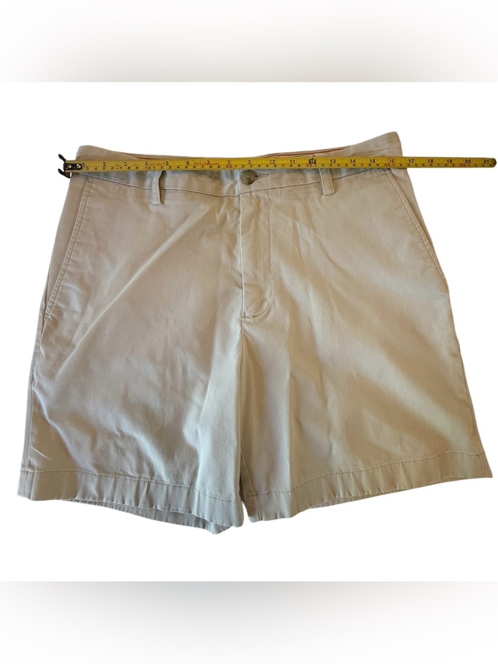 Southern Tide Channel Marker Men's Flat-Front Cotton 7” Shorts - Sandstone Khaki - Picture 5 of 16